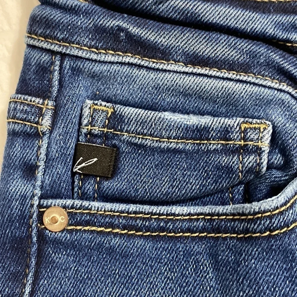 KanCan USA Gloria Jeans High Rise Dark Wash Ankle Skinny‎ Raw Hem Size 25